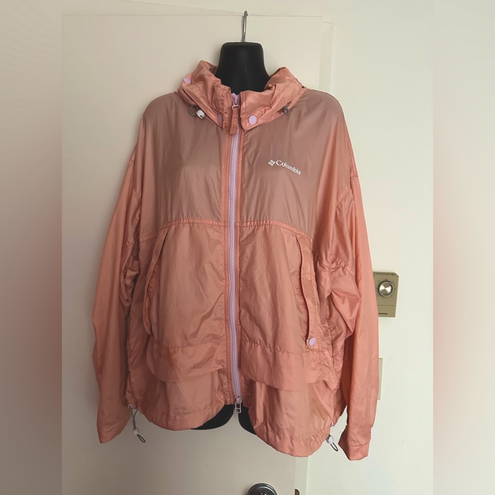 Columbia Peach Windbreaker Jacket
